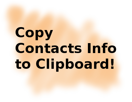Copy contacts info to clipboard!